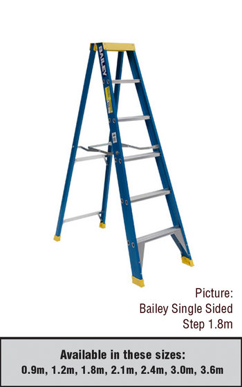 BAILEY RFSS12 Fibreglass Single Sided Step Ladder 12ft (3.6m) - Heavy ...