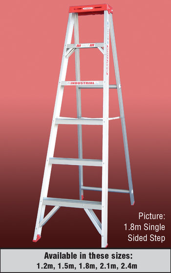 INDALEX Tradesman Aluminium Single Sided Step Ladder 7ft (2.1 m ...